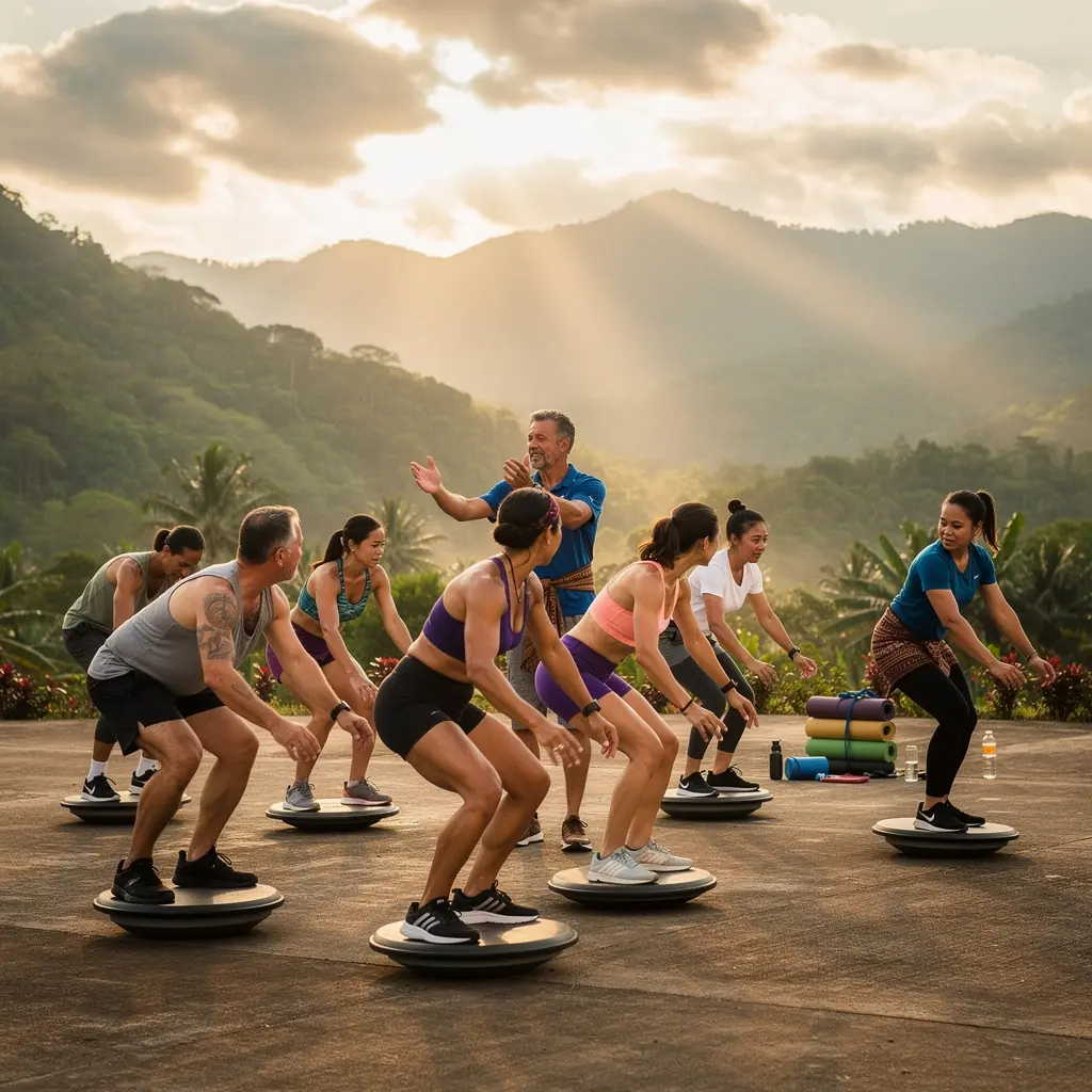 เด็กๆ สนุกกับการเล่นกีฬาที่ช่วยพัฒนาสมดุลและความแข็งแรง